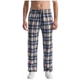 thumbnail image 2 of asjyhkr Mens Pajama Pants Drawstring Elastic Waist Lightweight Lounge Trousers with Pockets, 2 of 5