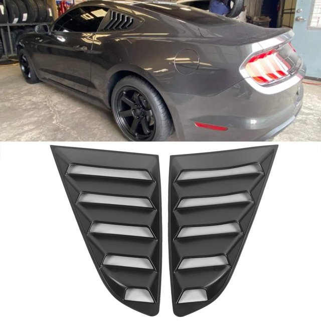 Yctze Window Louver Cover,2pcs Auto Black Side Window Louver Windshield Sun Shade Cover Fit For 2015-2020