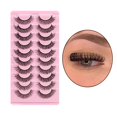 thumbnail image 4 of 10 Pairs Russian Strip Lashes Curly Handmade   F  19x10.5x1.5CM, 4 of 8