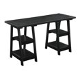 thumbnail image 1 of Convenience Concepts Designs2Go Bureau Tréteau Double, Fini Bois Noir, 1 of 5