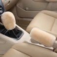 thumbnail image 1 of 2Pcs Voiture Poignée de Frein à Main Couvre Levier de Vitesses Poignée de Couvercle Manche Peluche Hiver Doux Frein à Main Chaud, 1 of 7