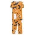 thumbnail image 4 of Jamicy Pyjama Mignon pour Femmes Pyjama pour Femmes à la Mode Décontracté Ample Imprimé Col Rond à Boutons Pantacourt Ensemble de Pyjama Pyjama d'Halloween, 4 of 4