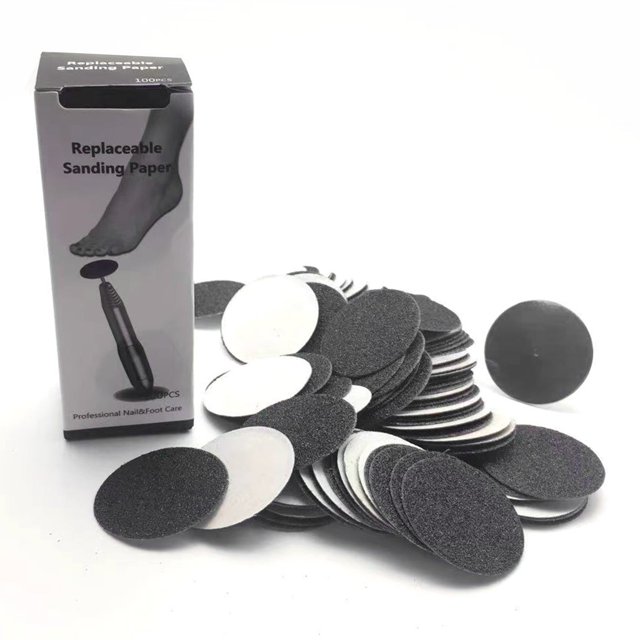 wolftale Sand Paper Replacement Pads For Electric Foot File 25mm 150Grit 100Pcs 25mm 150Grit 100 pcs