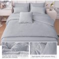 thumbnail image 3 of Floral Printed Queen Comforter Set with Sheets Lightweight Piece Bed in A Bag Comforter Set Vintage Yellow and Grey Flower Pattern Farmhouse Bedding Set, 3 of 7