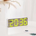 thumbnail image 3 of GROWTH TANK Digital Alarm Clock Desk Mirror Alarm Clock for Drawing Room Cafe NightStand White, 3 of 9