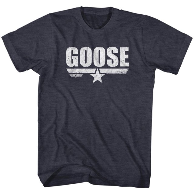 Top Gun Goose Navy Heather Adult T-Shirt 5Xl