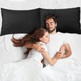 thumbnail image 4 of PiccoCasa Microfiber Pillowcases 2 Pcs with Embroidery Zipper Black Standard, 4 of 7