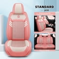 thumbnail image 5 of Maidao Car Seat Covers Leather Set for lincoln for MKC 2014-2019 5 Seats Airbag Compatible Water Resistant Front Rear Cushion Protector Pink, 5 of 5