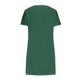 thumbnail image 4 of Prix Réduit, Robe Mi-Mollet à Manches Courtes et Col Rond Unie pour Femme, Robe Mi-Mollet à Manches Courtes et Col Rond Unie Simple et Stylée pour le Quotidien Coupe Moderne, Sopatenor, 4 of 8