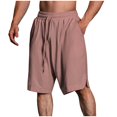 thumbnail image 1 of Diufon Men's Athletic Shorts Cotton Linen Drawstring Waisted Outdoor Sport Shorts Spring Summer Shorts with Pockets, 1 of 6