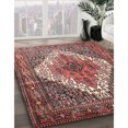 thumbnail image 2 of Ahgly Tapis d'Intérieur Rectangulaire Traditionnel Marron Rouge Médaillon, 5 Pieds x 8 Pieds, 2 of 6