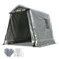 thumbnail image 1 of 6x8 Ft Abri de Rangement Portable Garage Abri de Voiture Extérieur Moto, 1 of 9