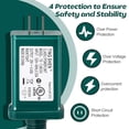 thumbnail image 4 of 29V LED Power Supply, UL Certification LED Transformer Replacement Class 2 Power Supply, Low Voltage Transformer US Plug Adapter for Christmas Tree Light and LED String Light, Green(Ts-13w29v), 4 of 5