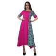 thumbnail image 1 of Moomaya Robe de Soirée à Manches Courtes en Viscose Style Santoon à Encolure Dégagée pour Femmes, 1 of 4