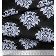 thumbnail image 2 of Soimoi Crepe Silk Fabric Seamless Baroque Damask Print Fabric by the Yard 42 Inch Wide, 2 of 3