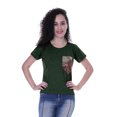 thumbnail image 1 of Moomaya T-shirt à Col Rond pour Femmes à Manches Courtes avec Poche Appliquée à Paillettes - ZW, 1 of 6