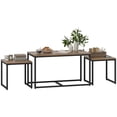thumbnail image 1 of HOMCOM Nesting Coffee Table Set of 3, End Tables for Living Room, Brown, 1 of 10