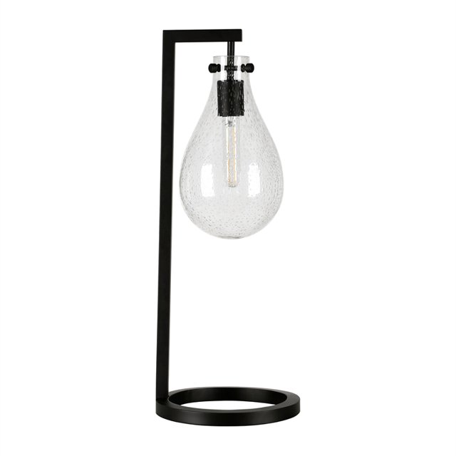 Henn&Hart 9" Blackened Bronze Metal/Glass Table Lamp