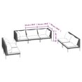 thumbnail image 1 of vidaXL 7 Piece Garden Lounge Set with Cushions Poly Rattan Dark Grey, 1 of 4