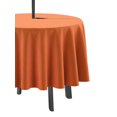 thumbnail image 3 of Vargottam Indoor/Outdoor Round Tablecloth 58 Inch Round Tablecloth with Umbrella , Waterproof Zippered Patio Table Cloths, Spring/Summer Table Covers for Circular Table/BBQs/Picnic-Coral Orange, 3 of 7