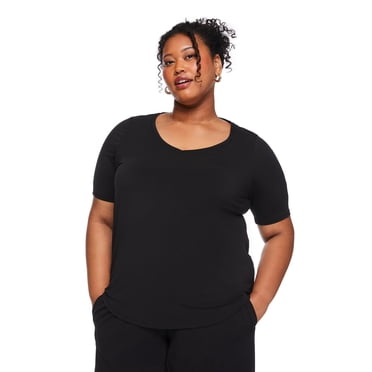 T-shirt à encolure en V Lane Bryant Plus pour femmes
