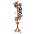 thumbnail image 1 of Giantex Coat Rack Free standing, Wooden Coat Rack Tree with 12 Hooks and Umbrella Stand, Entryway Hall Tree for Hats Clothes Handbags (Oak), 1 of 1