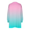 thumbnail image 5 of RXIRUCGD Womens Oversized Crewneck Sweatshirt Printed Long Sleeve Tunic Tops, Pink, Size: M, 5 of 5