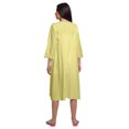 thumbnail image 4 of Moomaya Chemise de Nuit en Coton pour Femmes, Unie, Col Rond, Patte de Boutonnage, 4 of 6
