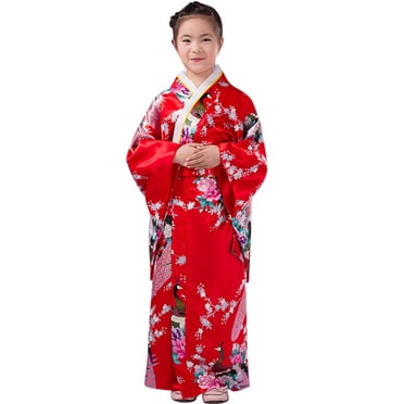 Kcodviy Traditional Robe Japanese Girls Little Girls Sundresses Kids Clothes Outfits Toddler Summer Frocks for Girls Kimono Baby Girls Dress&Skirt