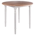 thumbnail image 1 of Winsome Sorella Round Drop Leaf Table Natura/White Finish, 1 of 8