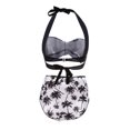 thumbnail image 4 of Leutsin Women Vintage Swimsuit Two Piece Retro Halter Ruched High Waist Print Bikini Set, 4 of 8