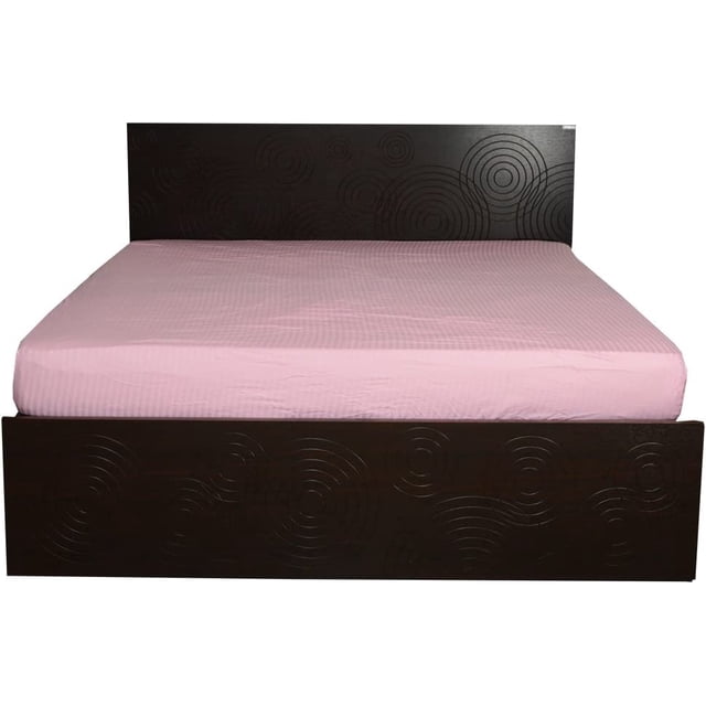 1100 Thread Count 100% Egyptian Cotton 3-Piece Fitted Sheet ( 1 Fitted Sheet + 2 Pillow Covers) 27 Inches Deep Pocket Size Stripe Pattern
