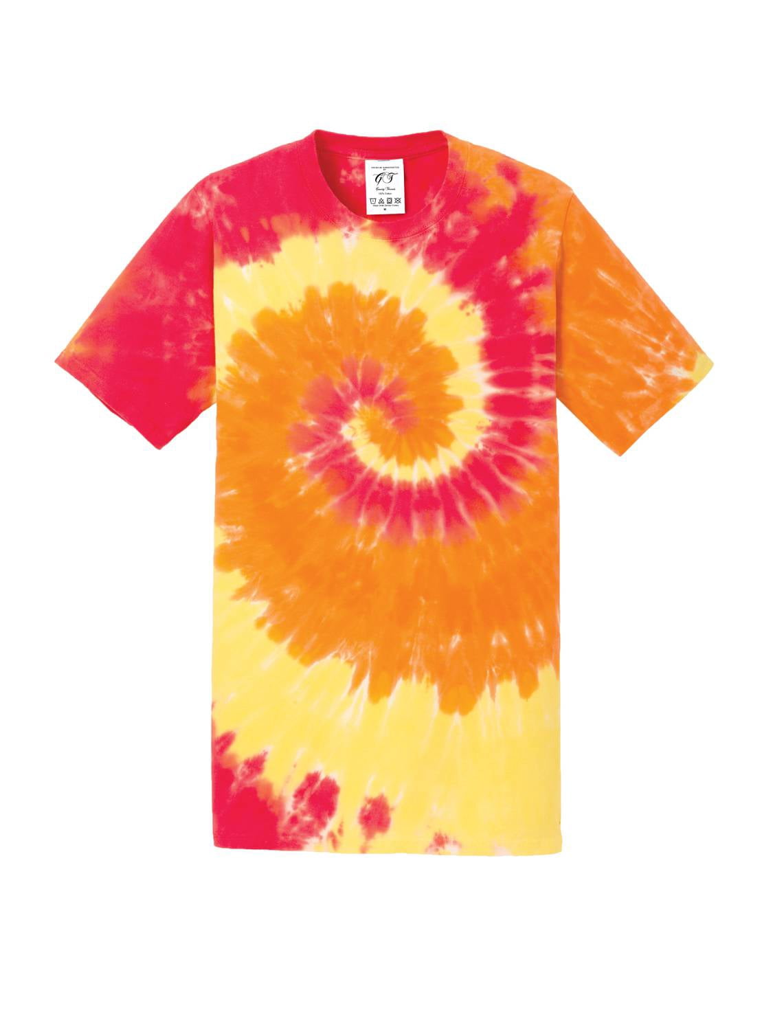 Gravity Threads Mens Tie-Dye Short-Sleeve T-Shirt - Blaze Rainbow - Medium