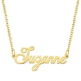 thumbnail image 1 of KISPER 18K Gold Plated Stainless Steel Personalized Name Pendant Necklace, Suzanne, 1 of 6