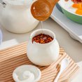 thumbnail image 2 of Qeeadeea/Solid Color Ceramic Sugar Bowl With Lid, Porcelain Sugar Pot With Spoon, Small Salt Pot, Storage Jar, For Coffee Bar, Restaurant-White-400ml, 2 of 7