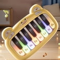 thumbnail image 4 of SIYTUAU Portable 15 Keys Electronic Keyboard Piano Mini Music Toy With Stand Educational Musical Instrument Yellow Plastic Kids Piano For Beginners Yellow, 4 of 6