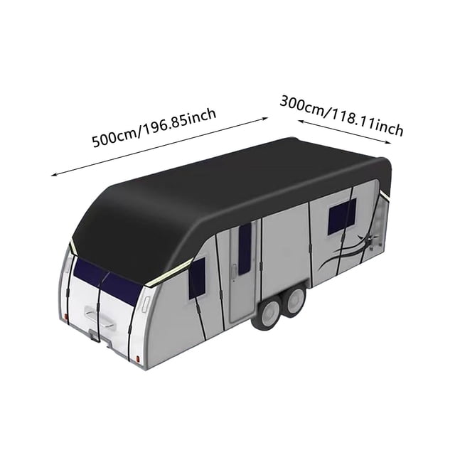 BotaniNest RV Roof Cover With Reflective Strips Heavy Duty For Outdoor Travel Trailer And Camper Storage