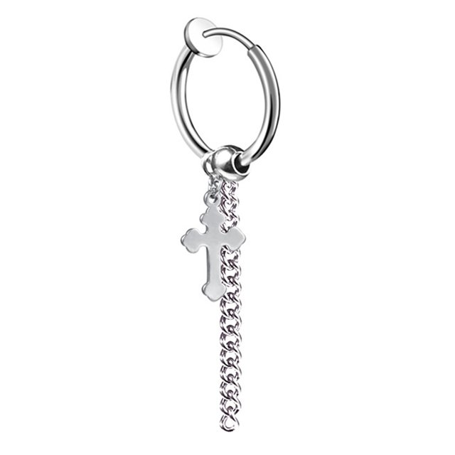 Non Piercing Earring Unisex Fashion Clip on Earring Dangle Hoop Earring