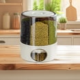 thumbnail image 1 of WIFKLSIIPG Contenants de Rangement de Grains Transparents avec Tiroirs 6 Compartiments Seau à Riz de Cuisine Rotatif à 360 ° Sortie en un Clic Distributeur de Riz Distributeur Rotatif pour Aliments Secs pour Ranger les Légumineuses 1 Pce, 1 of 3