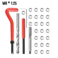 thumbnail image 1 of 30Pcs Metric Thread Repair Insert Kit M5 M6 M8 M10 M12 M14 Helicoil Car Pro Coil Tool M8 * 1.25, 1 of 8