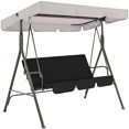 thumbnail image 4 of Hi,Fancy Garden Swing Seat Cover Patio Cushion Protection Bench Covers Black, 4 of 8