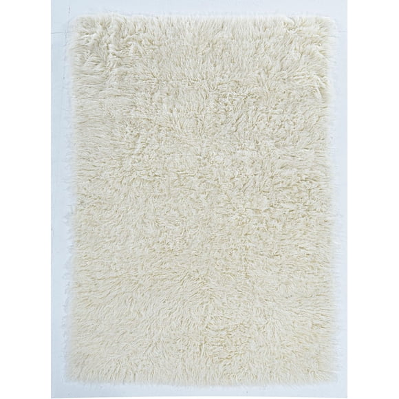 Tapis Nouveau Flokati 1400 gr de 5' x 8', Naturel