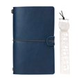 thumbnail image 1 of SIYTUAU Vintage A6 Portable Travel Notebook With Metal Bookmark Ruler Paper Material 90 Sheets Lined Journal Blue Cover Blue, 1 of 5
