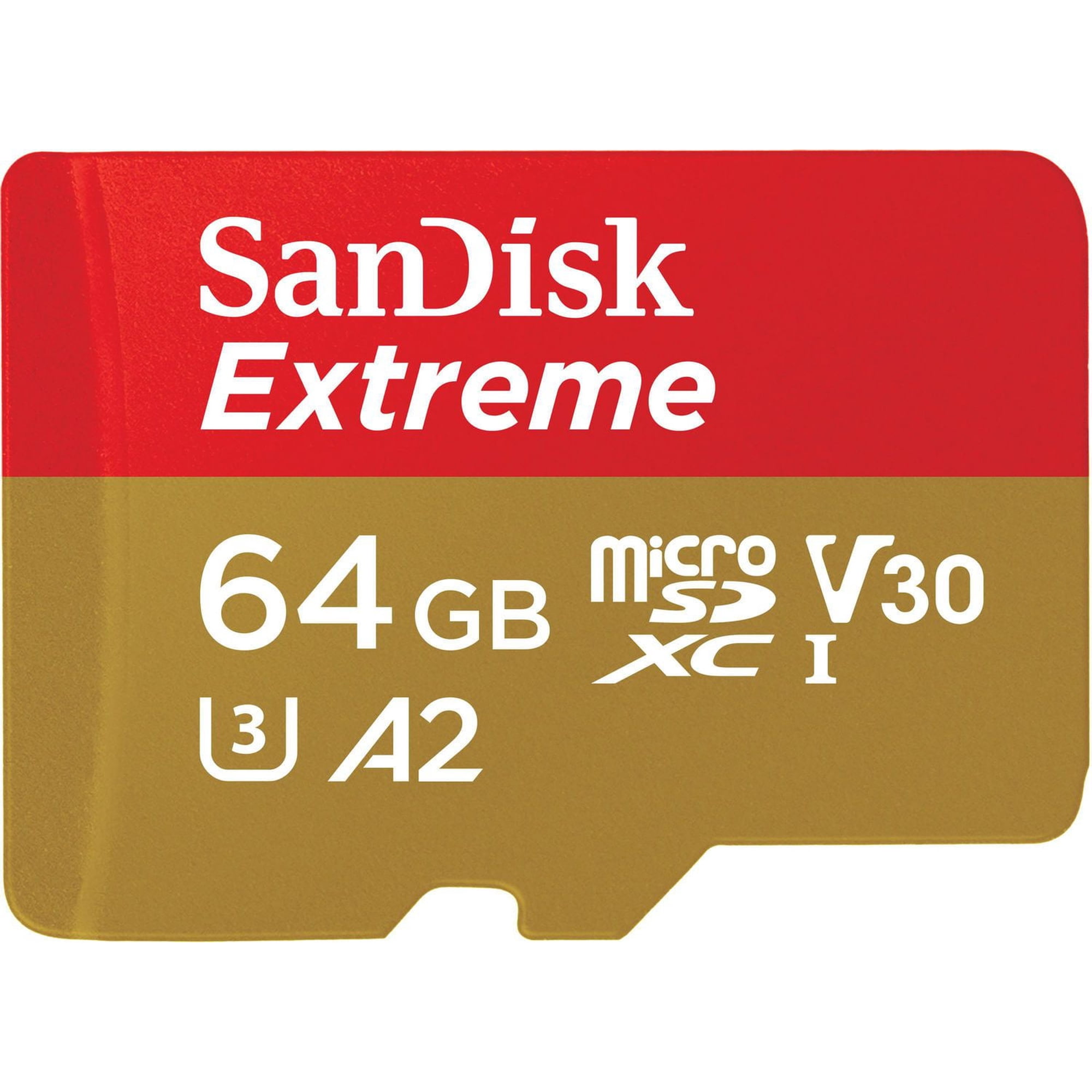 SanDisk Extreme® microSDXC™ UHS-I card, 64GB, with A2 performance