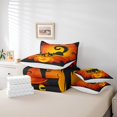 thumbnail image 5 of YST 7-Piece Halloween Black Cat Comforter Set, Queen, Pumpkin Decorations, Cartoon Spider Web, Polyester, 5 of 5