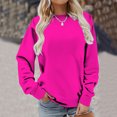 thumbnail image 4 of Jsaierl Chandail à Manches Longues pour Femmes, Uni, Doux, Col Rond, Coupe Ample, Tendance, Décontracté, pour le Travail, Sorties, Vacances, 4 of 6