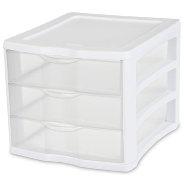 Sterilite 3 Drawer White Unit