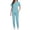 Green, variant on Women's Scrubs Set, V-Neck Short Sleeve Top and Long Pants with Pockets, Lightweight Polyester Uniform for Medical, Nurse, or Caregiver