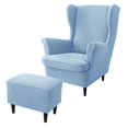 thumbnail image 1 of CHOK 2024 Wing Chair Slipcover Chair Covers For Wingback Chairs Stretch Sofa Cover Furniture Protector Couch Soft With Elastic Bottom-Pink-Chair Cover, 1 of 8