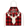 thumbnail image 1 of Oleegame 1PC Pretty Apron Christmas Kitchen Cooking Aprons Plaid Aprons Adjustable Buffalo Plaid Baking Apron, 1 of 7